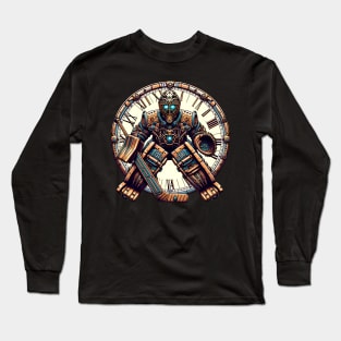 Ice Hockey Time Travel AI Robot Goalie Long Sleeve T-Shirt